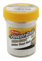 BERKLEY PowerBait Trout Bait Glitter Farbe: White