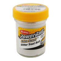 BERKLEY PowerBait TroutBait Select Glitter Farbe: White